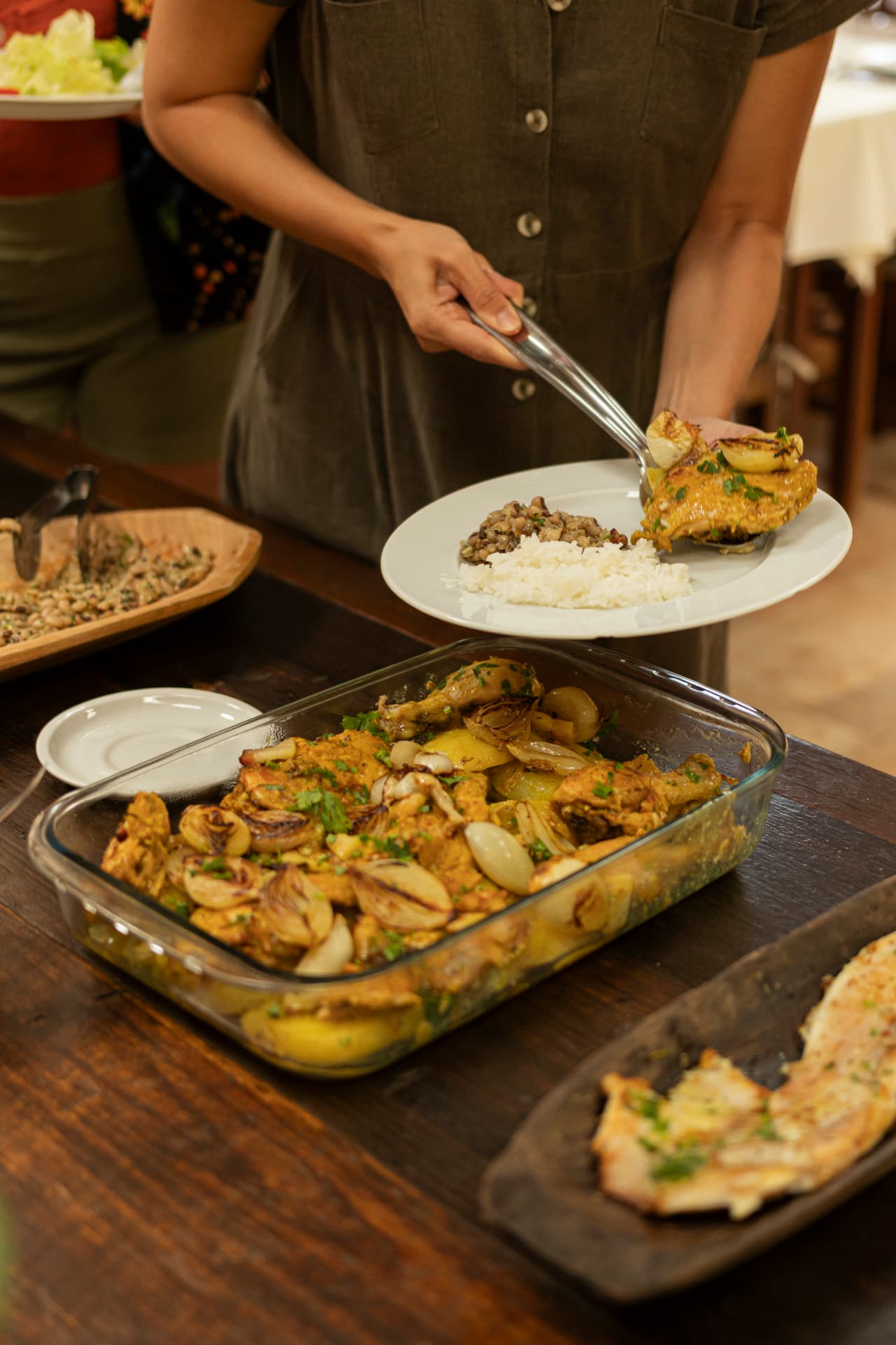 Comida afetiva sendo servida